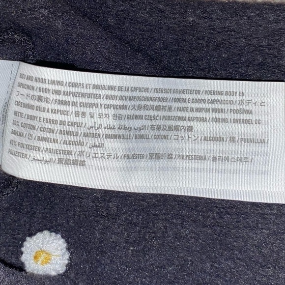 HOLLISTER Daisy Cropped Pullover Hoodie Sweatshirt in Dark Gray/Black Size S - Picture 8 of 8